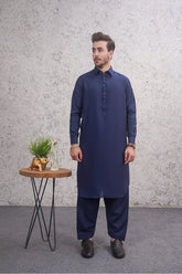 Navy Wash n Wear Shalwar Kameez