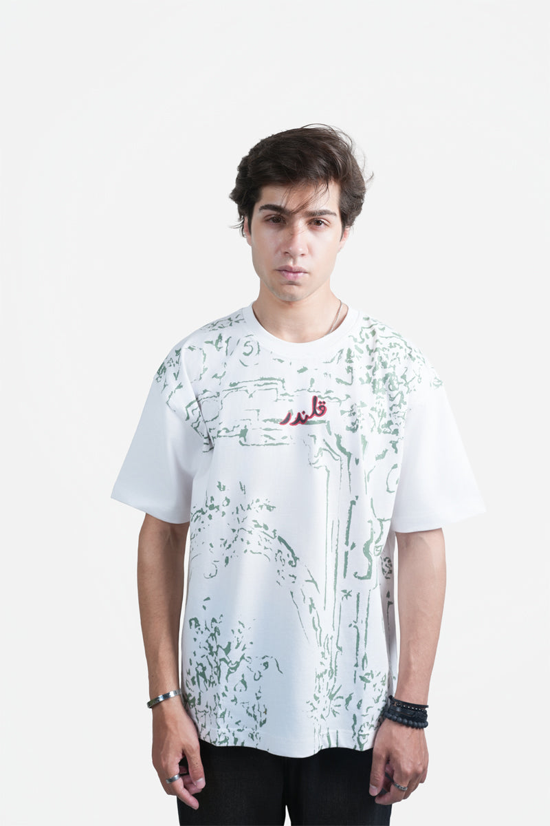 Qalandar  Oversized T-Shirt - White