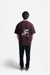 Deewana (دیوانہ) Oversized T-Shirt -Mehroon