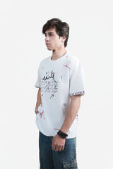 Manzil (منزل) Oversized T-Shirt - White