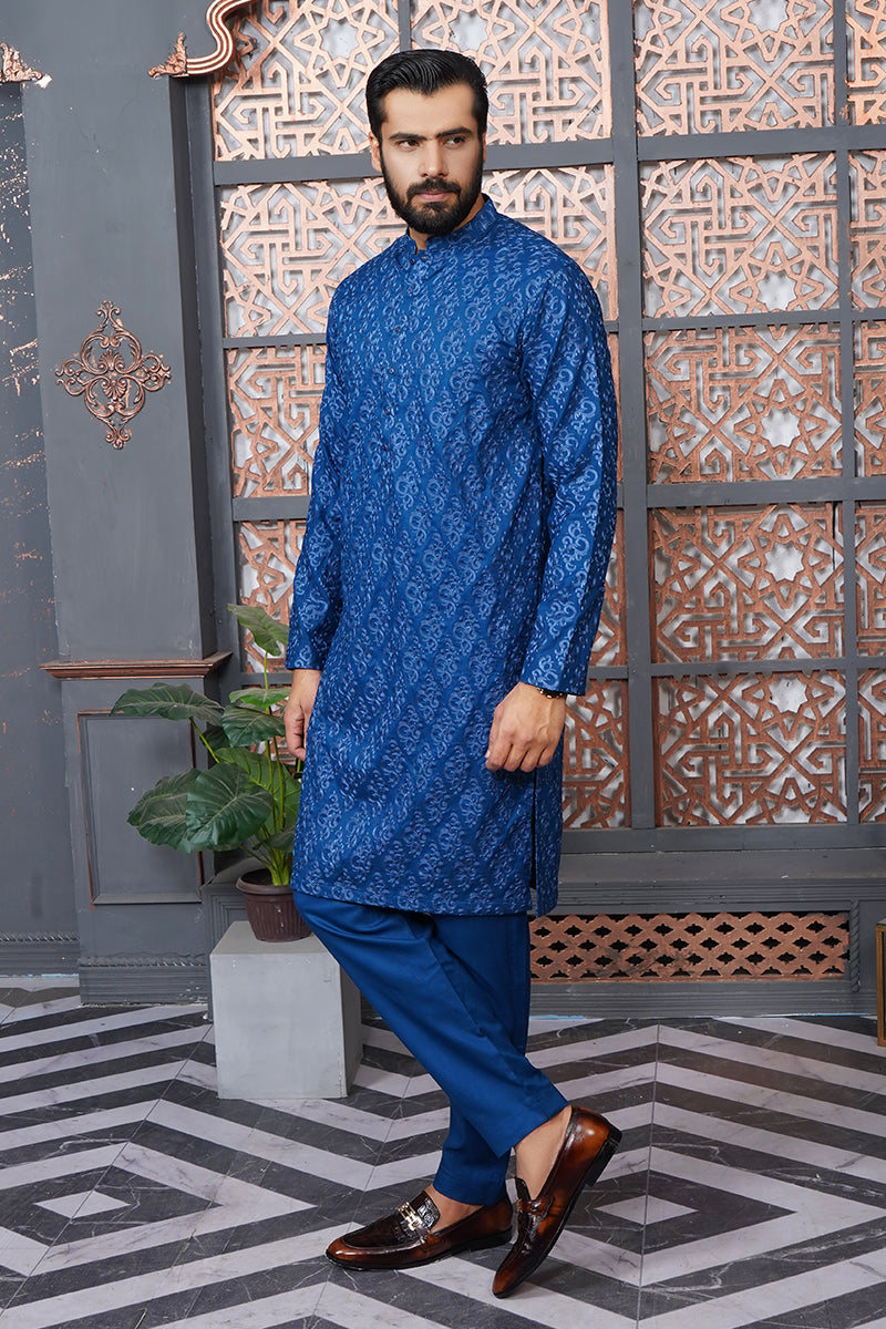 BLUE MOTIF KURTA