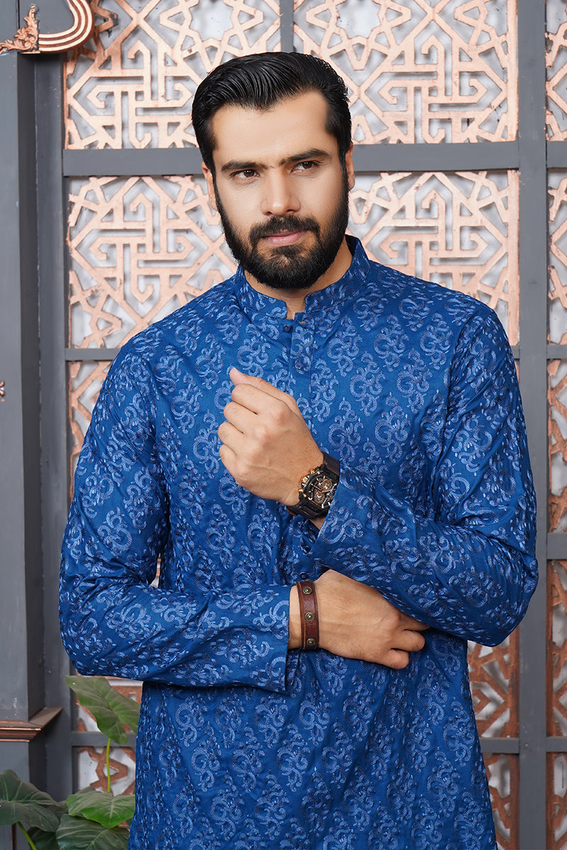 BLUE MOTIF KURTA