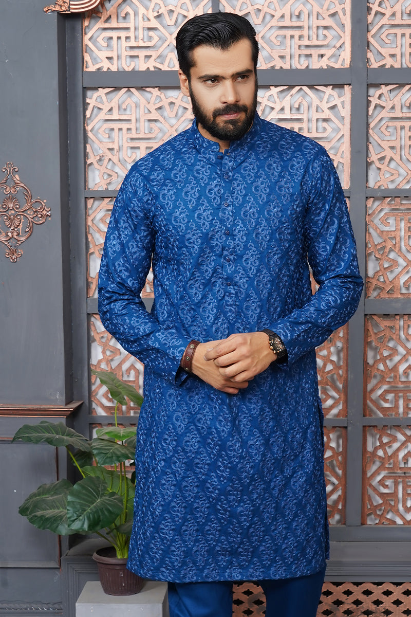 BLUE MOTIF KURTA